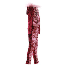 Load image into Gallery viewer, Velvet Red Tracksuit
