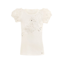 Load image into Gallery viewer, White Top With Flowers
