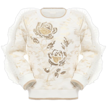 Load image into Gallery viewer, White And Gold Top With Sleeves
