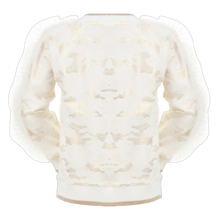 Load image into Gallery viewer, White And Gold Top With Sleeves
