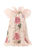 Load image into Gallery viewer, Pink Dress With Puff Sleeves
