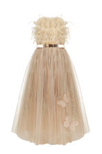 Load image into Gallery viewer, Long Gold Dress With Belt
