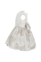 Load image into Gallery viewer, White And Silver Ruffle Dress
