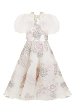 Load image into Gallery viewer, White Dress Organza With Organza Sleeves

