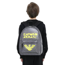 Load image into Gallery viewer, Backpack With Monogram Print - Blue
