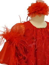 Load image into Gallery viewer, Red Lace Dress With Sleeves
