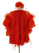 Load image into Gallery viewer, Red Lace Dress With Sleeves
